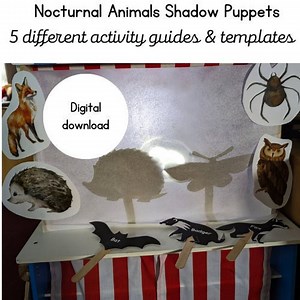Nocturnal Animals Shadow Puppets | Homeschool | Forest School | Digital Learning Resources - Etsy Australia