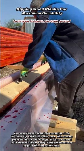 Dipping Wood Planks For Maximum Durability