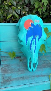 Bird of Paradise - Bull Skull Art / Painted Cow Skull - Etsy Canada