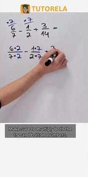 Solve 6/7 - 1/2 + 3/14: Step-by-Step Tutorial #Math #OperationsWithFractions #AdditionOfFractions