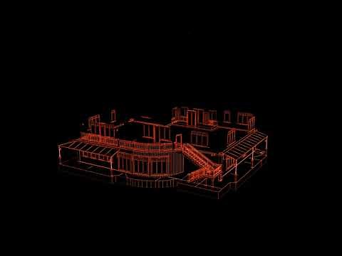 Home construction. Build structure. Time-lapse 3d animation showing a process of building the house.
