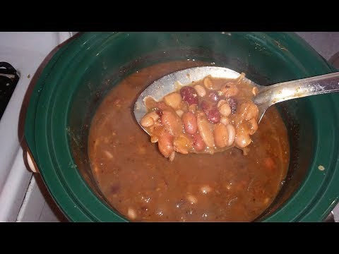 How to cook a simple 15 bean soup in crock pot