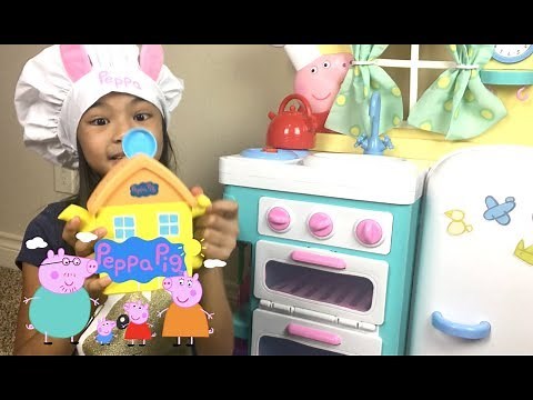 Peppa Pig & Family Tea Party + Peppa's Giggle & Bake Kitchen | Toys Academy