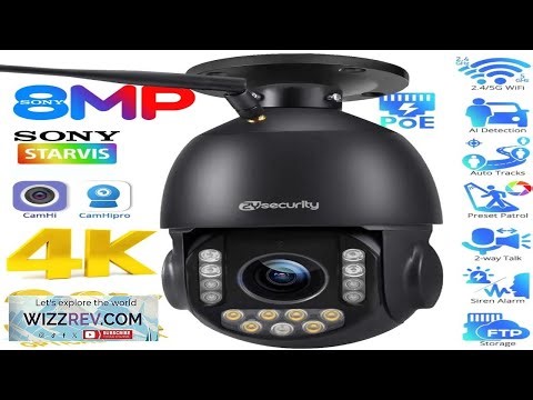 4K 30X Optical Zoom WiFi PTZ Camera Outdoor 8MP PoE IP Camera