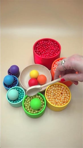 ✨🌈Wooden Ball Sorting Magic: Colorful Fun! #dominomarble #colorsorting