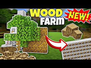 Minecraft 1.21 Easiest AUTO Wood Farm || Tutorial in Bedrock!