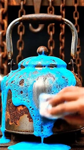 INSANE Rust Removal 😱 | Rusty Kettle Turns Brand New in Seconds! #shorts