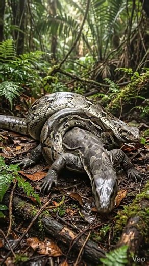 Python vs Monitor Lizard 🐍🦎🔥 | Deadly Jungle Fight#wildlife #shortsfeed #shorts