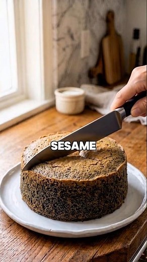 Easy Black Sesame Cake Recipe | Soft & Moist Homemade Sesame Cake