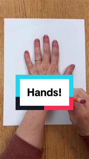 Three different types of drawings that you can do using your hands! #drawing #hand #hands #teachersoftiktok