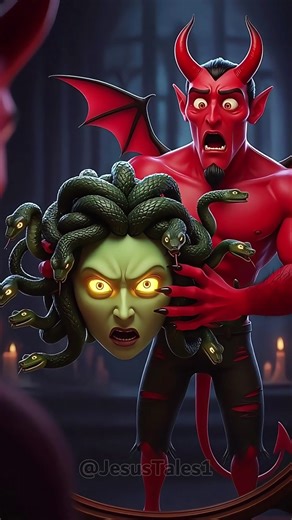 Jesus ✝️ Saved The Poor Snake 🐍 From Medusa's 👾 Curse #shorts #jesus #amen