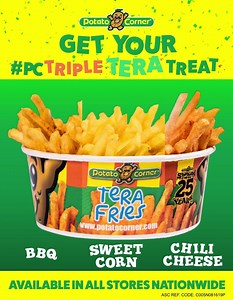 168K views · 178 reactions | Game ka ba for a #PCTripleTeraTreat? Now you can finally add upto 3 FLAVORS to your Tera fries for 3x the fun with the barkada! 勞❤️ Make the video stop and see what 3 flavors you should add this weekend when you visit a Potato Corner! Tag mo na rin ang mga Potato Corner buddies mo.  | Potato Corner | Facebook