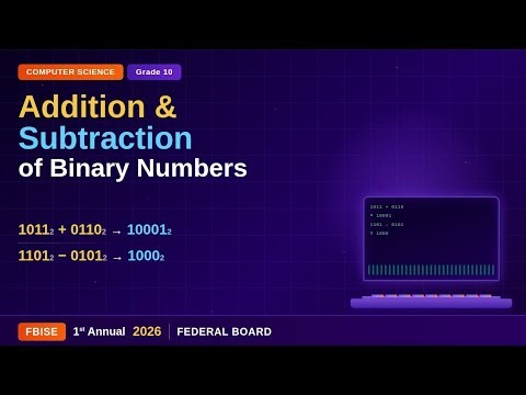 Number System Conversions | part 1 |addition and subtraction of binary numbers | Grade 10 CS