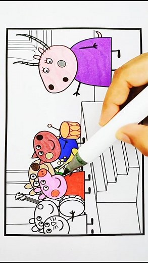 Peppa Pig Drawing, Painting and Coloring for Kids, 356#peppapigcoloring #peppapigdrawing