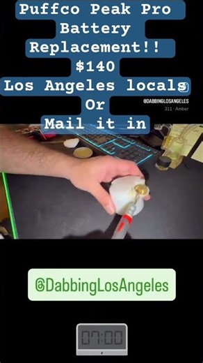 Puffco Peak Pro Battery Replacement Service in Los Angeles