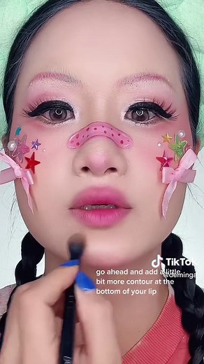 PT. 2 of TRYING HARAJUKU MAKEUP! 🥵🚀 #makeuptutorial #makeupchallenge #makeuproutine #harajuku #harajukumakeup #decora #lolita #foryou #greenscreen