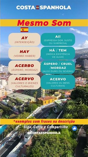 Learn Spanish: homonyms #spanish #spanishforbeginners #tips