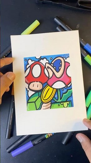 DRAW SUPER MARIO DOODLE ART 🎨 | So Easy, Anyone Can Do This!