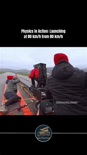 In physics, speed and velocity are always measured relative to a frame of reference - meaning how fast something is moving depends on what it’s being compared to. If an object launches forward at 80 km/h from a platform already traveling 80 km/h in the opposite direction, its velocity negates, leaving the passenger standing still when hitting the ground at 0 km/h. This principle is part of classical mechanics, formalized by Galileo’s relativity concept centuries before Einstein’s work. It explai