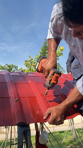 15K views · 110 reactions | Curved steel roof installation project techniques, making curved steel roofs | Cooking Foods Srey Pov Natural life | Facebook