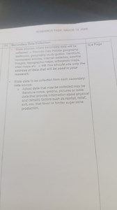 Research Task Grade 12 (2025): Secondary Data CollectionList ... | Filo