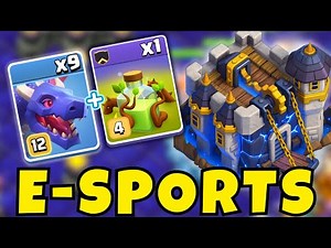 E-Sports Hard Mode Attack | TH18 Dragon + Totem Spell Pro Strategy - Coc