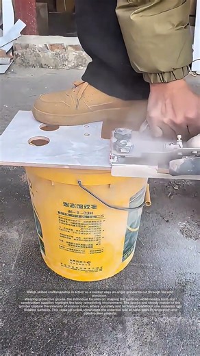 Manual Labor in Action – Cutting Tile with Power Tool!