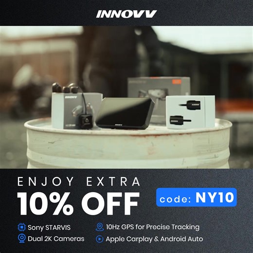 Tired of unreliable dash cams that miss the action? 😩 The INNOVV N2 is built for serious riders who want proof, protection, and precision on every road. 🏍️💨 ✅ Dual 2K Sony STARVIS Cameras — Crystal-clear footage, day or night. ✅ 10Hz GPS — Tracks every turn with pinpoint accuracy. ✅ Apple CarPlay & Android Auto — Stay connected and focused. 🎁 Limited Offer: Enjoy EXTRA 10% OFF with code NY10! 🎬 Record your rides. Relive your adventures. Ride smarter. 👉 Tap Shop Now before the deal disappea