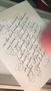 13M views · 236K reactions | Calligraphy Katrina - No time lapse. LYRICS from Ed Sheeran’s Perfect. Let us know if there’s anything you want to see! *I am acknowledging that I did make a little mistake around the end of the song so I’m sorry about that. I’d repeat it but it’s pretty and I’m afraid of ruining it.  It’s suppose to be “I don’t deserve this...” whereas I wrote “I don’t deserve it.” Don’t hate me!  | Calligraphy Katrina | Facebook