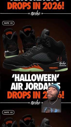 New Glow in the Dark Jordan 5 Halloween dropping 2026 #halloween #sneakers #nike #jordan
