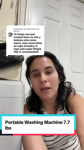 Respuesta a @Muriel Portable Washing Machine 7.7 lbs para lavar ropa fácil en casa o apartamento, lavadora automática compacta con 10 ciclos y pantalla LED. Si vives en apartamento o no tienes lavadora, esta mini lavadora puede salvarte. Ocupa poco espacio y está en oferta ahora mismo. Aprovecha antes de que suba el precio. #portablewashingmachine #miniwashingmachine #lavadora #tiktokshopfinds #washingmachine
