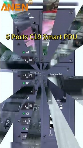 6 ports C19 Smart PDU for blockchain data center