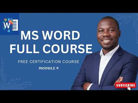 Microsoft Word Tutorial (Advanced) – Module 9: SmartArt, Screenshots & Media Tools