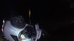 Deputy saves woman by lifting an overturned vehicle off her head