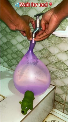 Balloon vs Water Reaction 💦 | Fun & Satisfying Experiments #Shorts