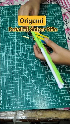 Crafting a detailed paper sniper rifle model