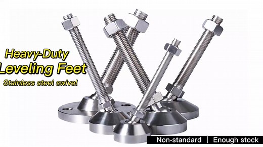 Stainless Steel Heavy Duty Leveling Feet Swivel Adjustable Leveling Foot M8 Leveler Machine Feet With Base Diameter 50mm