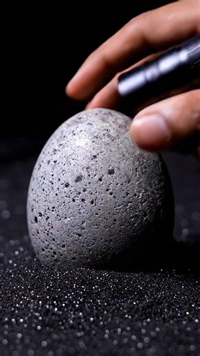 OrdinaryError on Instagram: "Hidden Fire 🌋🔦 Stone Egg -> Grey Lava -> Yooperlite. The UV light reveal makes it look like it's still molten inside. (Headphones REQUIRED for the light switch click! 🎧) #asmr #oddlysatisfying #satisfyingvideos #visualasmr #fantasyart #magic #creative #yooperlite #sodalite #lava #fluorescent"