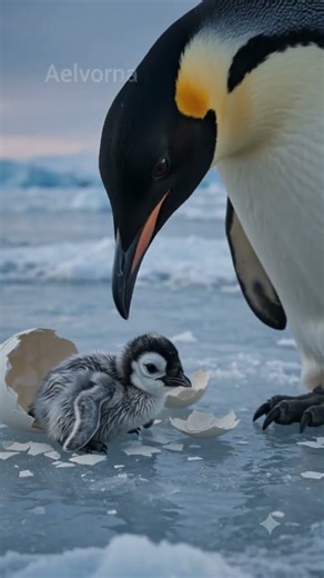 First Breath! Rare Antarctic Emperor Penguin Egg Hatching 🐧 #Shorts #emperorpenguin #ael #antarctica