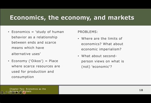Chapter 2: Economics as the science of markets