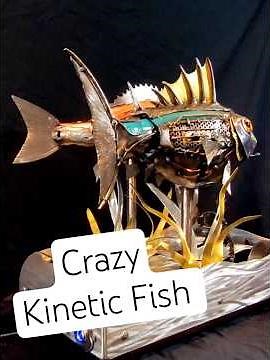 Awesome Kinetic Fish #welding #jeanclaudevanderfieldart #fishing