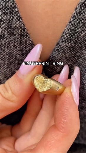 Real Fingerprint Ring for Girls | Personalized Gold Jewelry Trend 2026