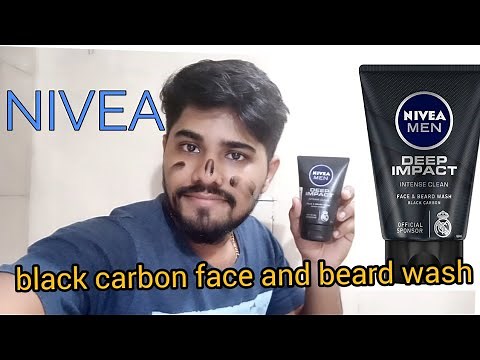 Nivea men| deep impact face and beard wash| black carbon REVIEW