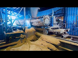 Sawing 35” pine on a circle saw mill #9