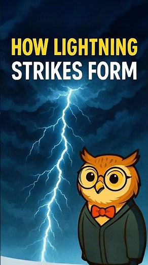 How Do Lightning Strikes Form? ⚡ #Lightning #ScienceExplained #ProfessorHoot