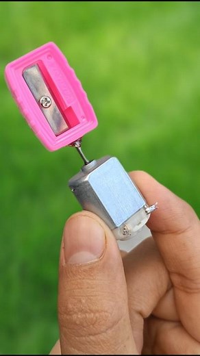 How to make an amazing electric pencil sharpener using a mini DC motor