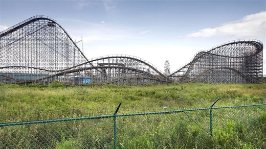 A former Six Flags park is finally being demolished after Hurricane Katrina's devastation