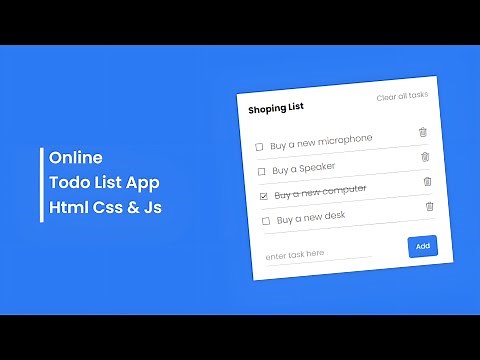 How to Create a To-Do List App with HTML, CSS, and JavaScript
