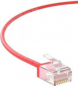 InstallerParts Ethernet Cable CAT6A Super Slim Cable UTP 4 FT - Red - Professional Series - 10Gigabit/Sec Network/High Speed Internet Cable, 550MHZ, 32AWG