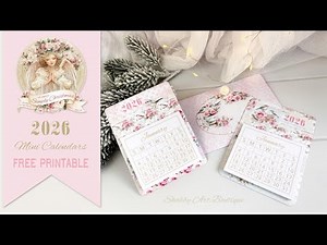 Simply Christmas – Free Printable 2026 Mini Calendars